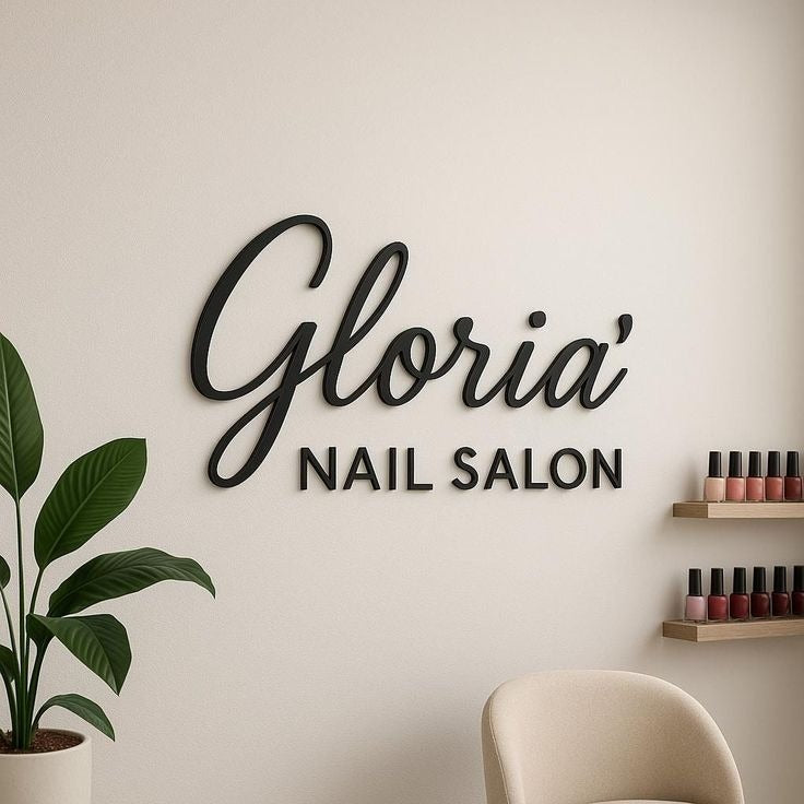 Flat cut 2D letter sign icon - quicksignage.com